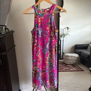Betsey Johnson Pink Floral Halter Sundress